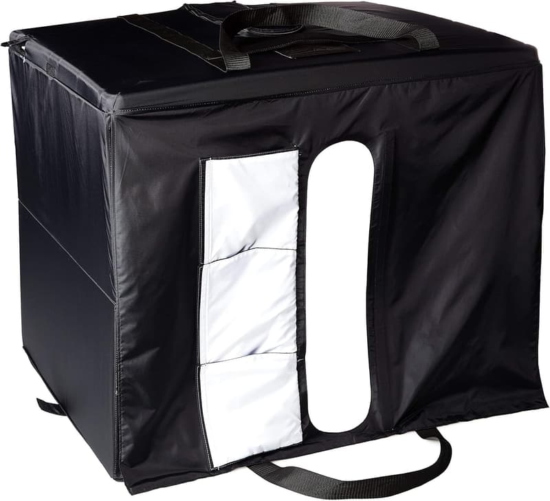 Portable Foldable Photo Studio Box with LED Light, Black
