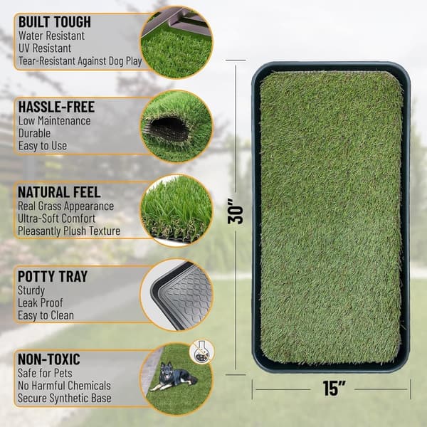 Reusable Grass Potty Training Pad for Small Pets - 15