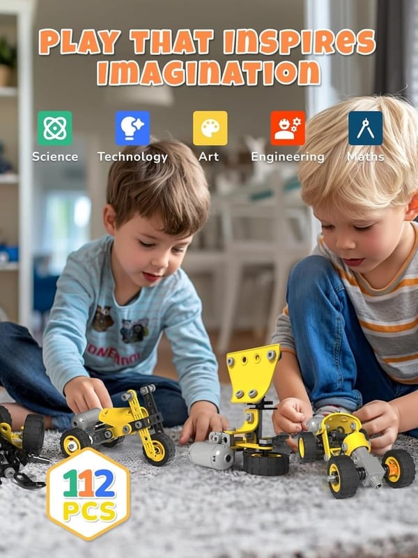 10-in-1 Electric STEM Building Blocks for Boys 4-8