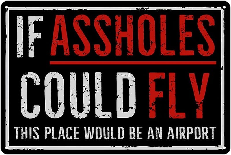 Funny Metal Tin Sign for Man Cave -