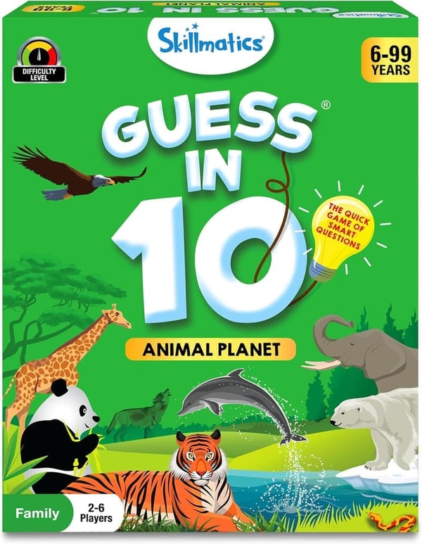 Animal Planet Guess in 10 Card Game for Kids and Adults