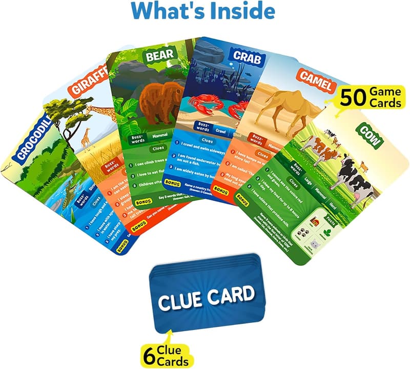 Animal Planet Guess in 10 Card Game for Kids and Adults