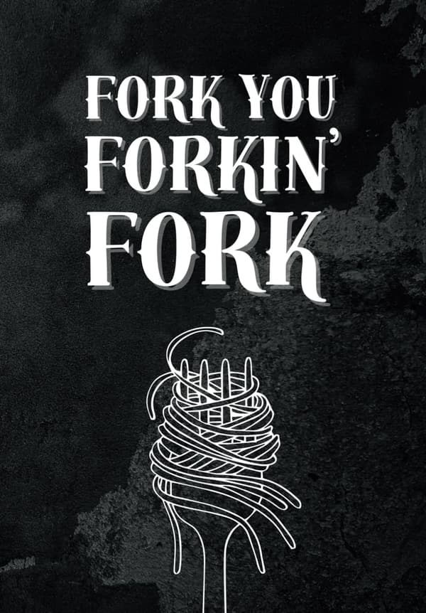 DIY Recipe Book: Funny Fork-Themed Cookbook for 120 Recipes