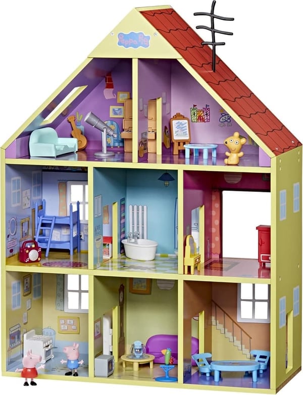 Peppa Pig Deluxe Wooden Playhouse with Figures & Accessories