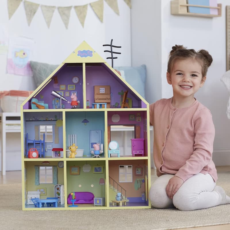Peppa Pig Deluxe Wooden Playhouse with Figures & Accessories