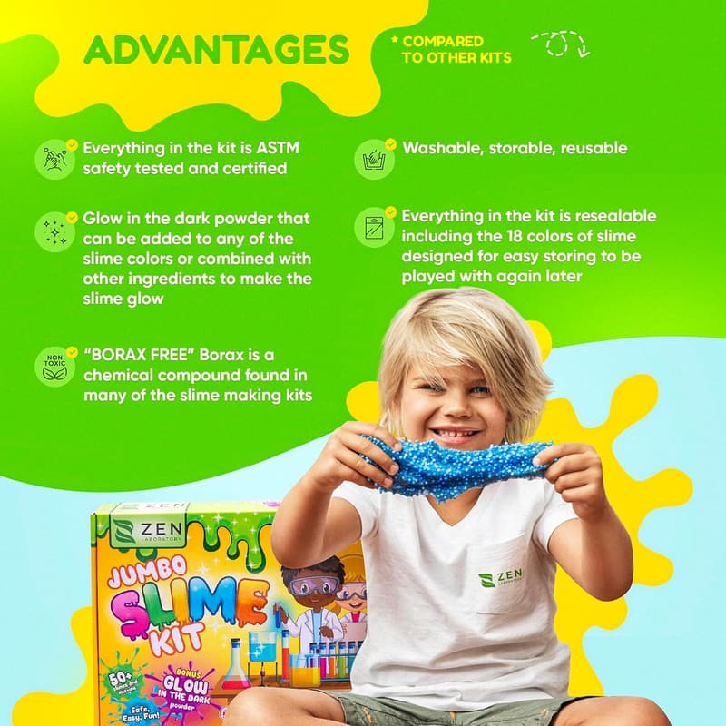 DIY Slime Kit for Kids | Perfect Gift for Girls 7-12