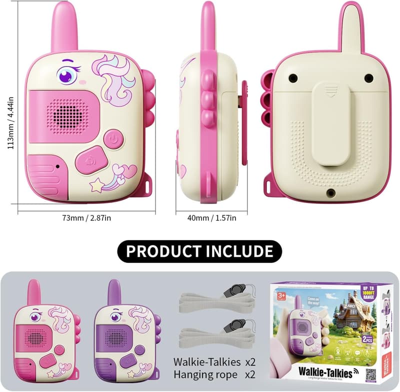 Unicorn Walkie Talkies for Girls - Birthday or Christmas Gifts