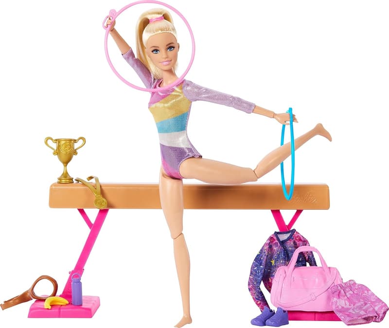 Gymnastics Playset with Barbie Doll & Accessories