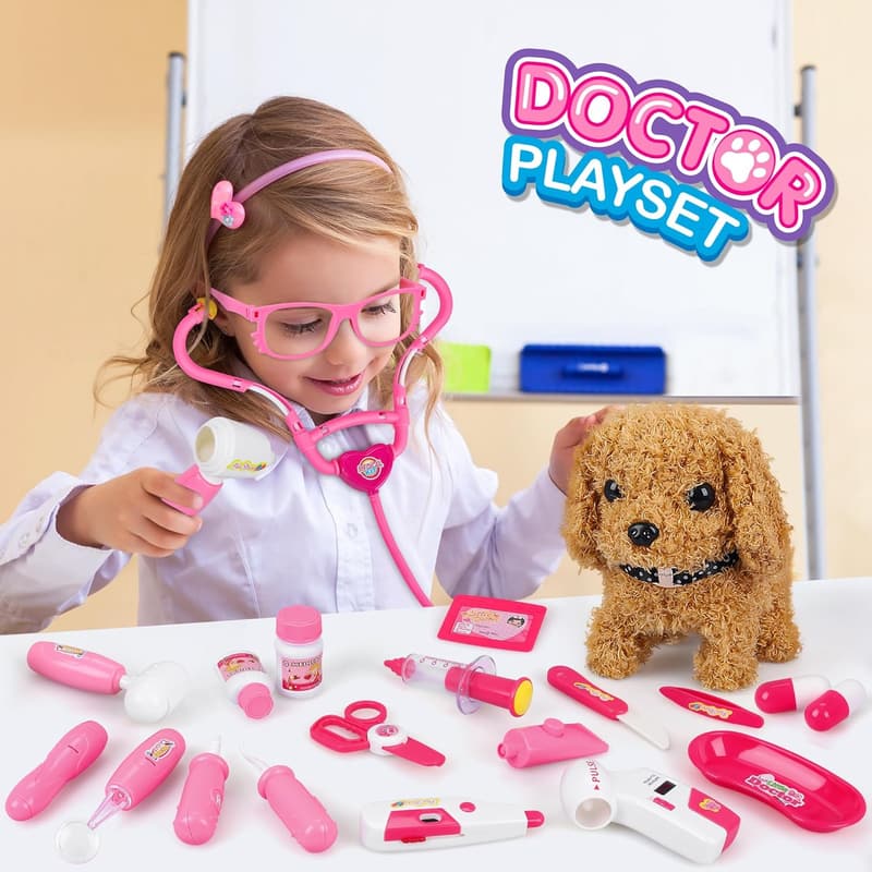 Pet Doctor Play Set for Toddlers - 33-Piece Roleplay Kit