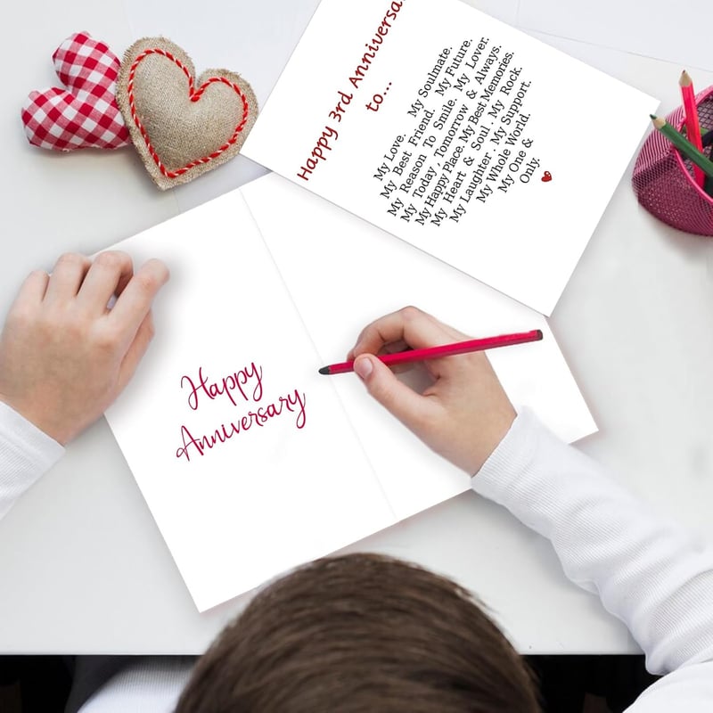 3rd Anniversary Card for Couples - Humorous Design