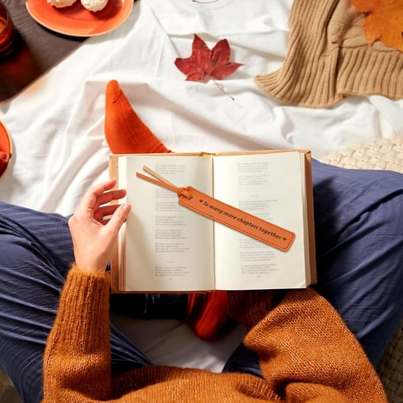 3rd Anniversary Leather Bookmark Gift for Couples