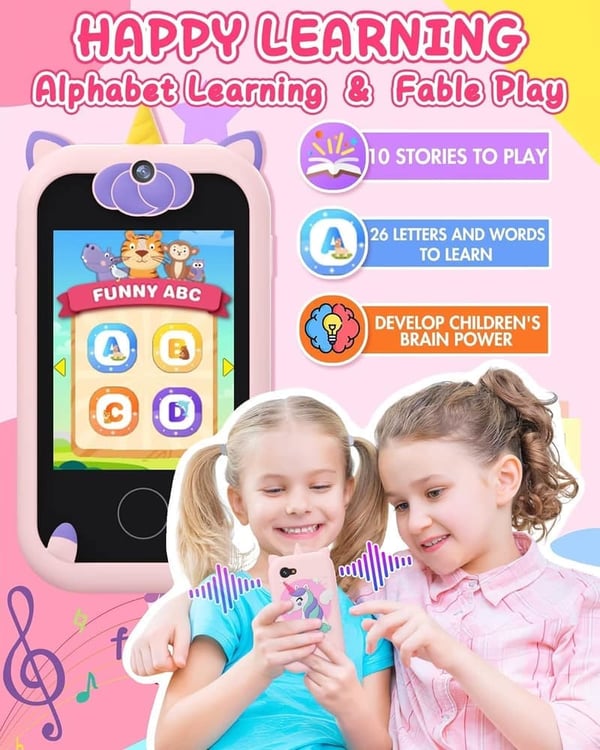 Unicorn Touchscreen Phone for Kids, Learning Toy, 年齡 8-10