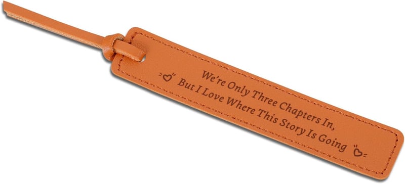 3rd Anniversary Leather Bookmark Gift for Couples