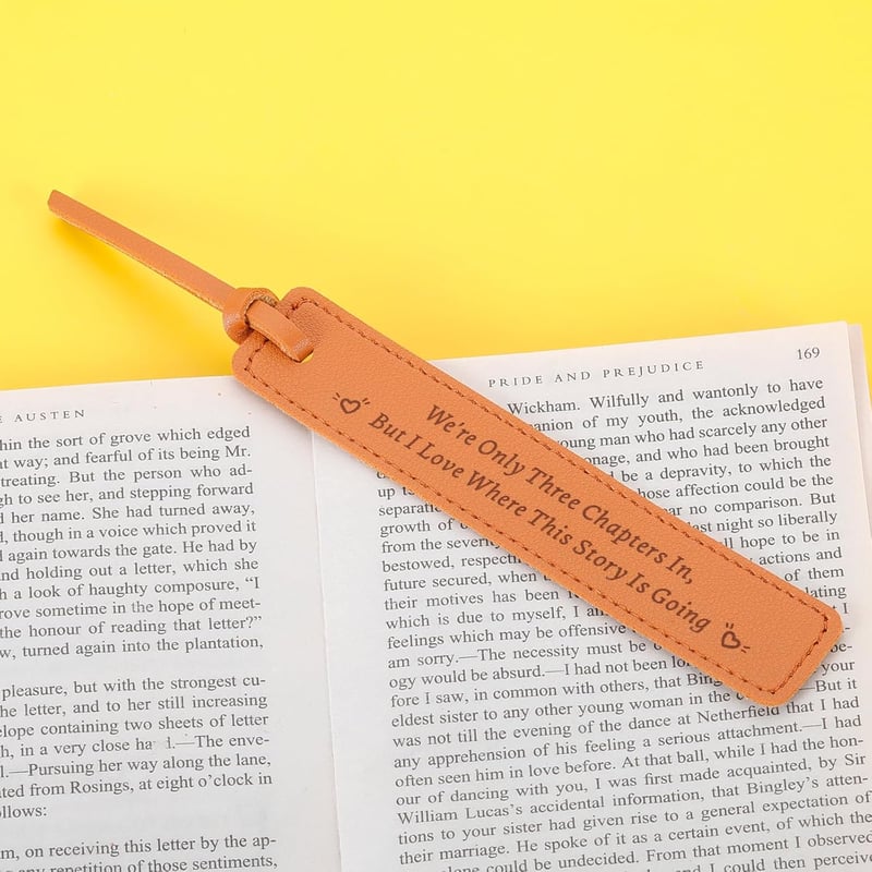 3rd Anniversary Leather Bookmark Gift for Couples