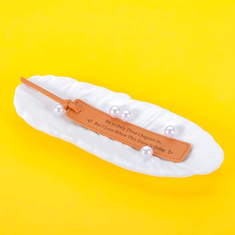 3rd Anniversary Leather Bookmark Gift for Couples