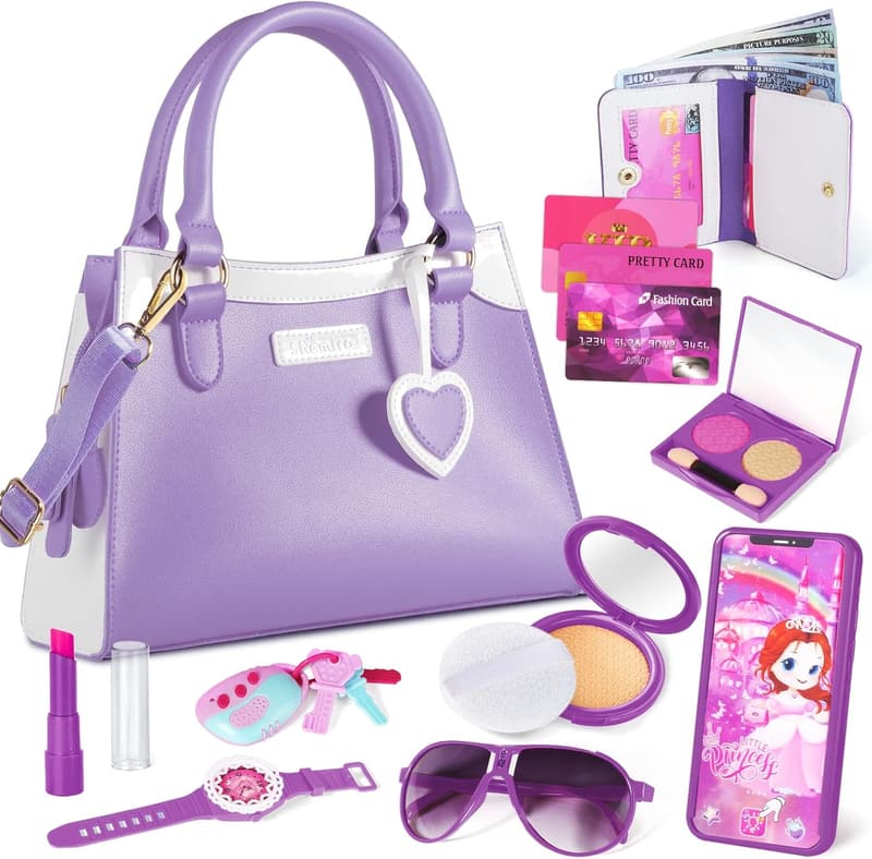 Princess Pretend Play Purse with Accessories for Girls