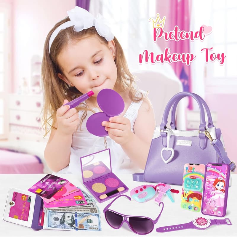 Princess Pretend Play Purse with Accessories for Girls
