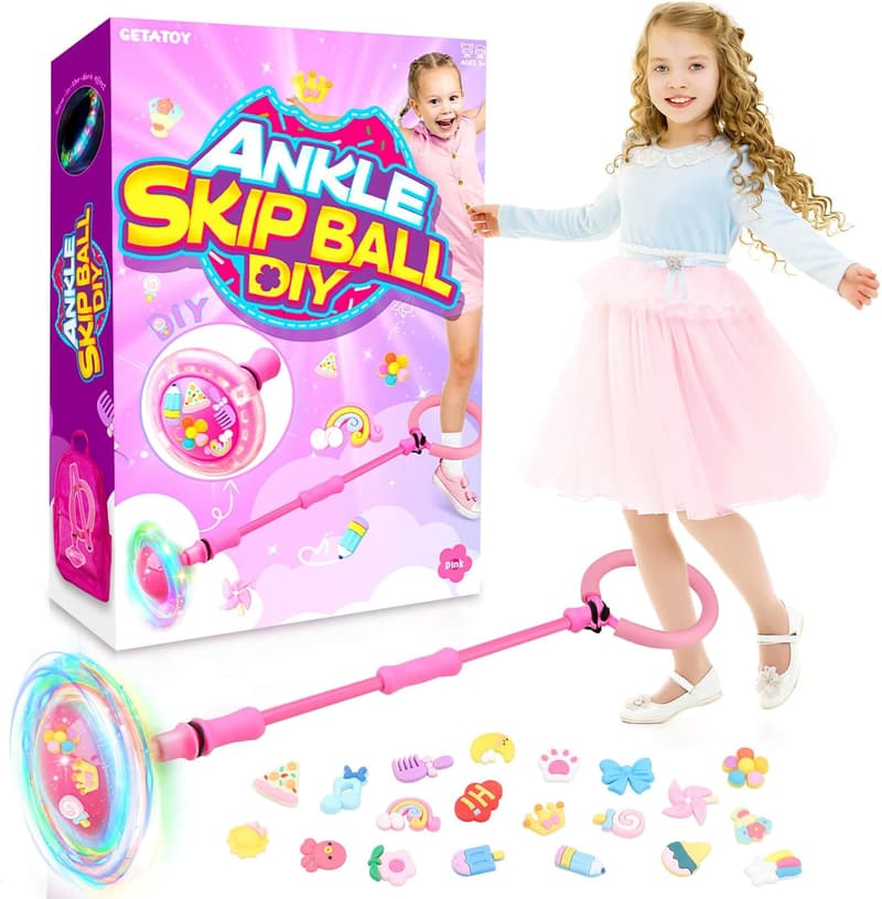 Outdoor Skip Ball Toy for Girls Ages 4-12