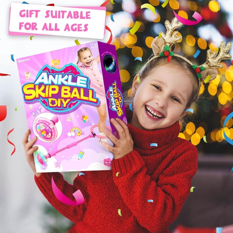 Outdoor Skip Ball Toy for Girls Ages 4-12