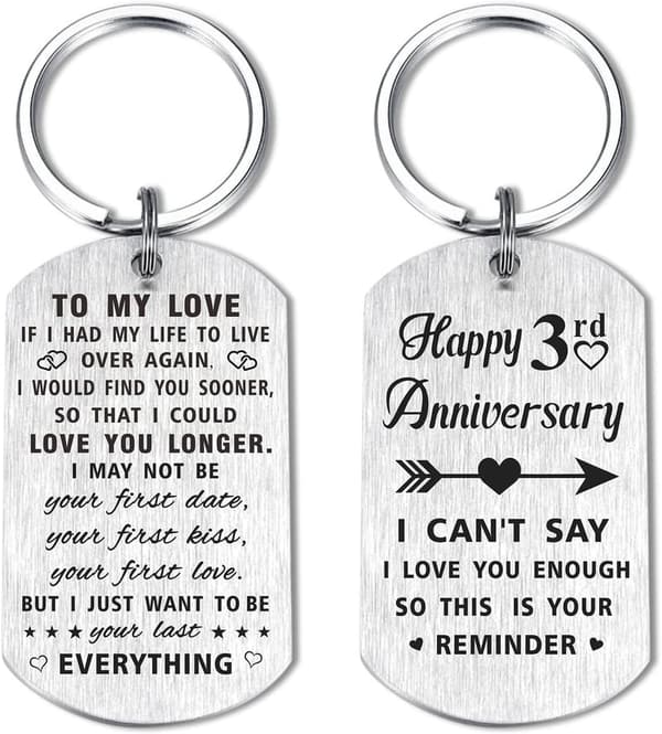 Happy Anniversary Keychain Gift for Couples