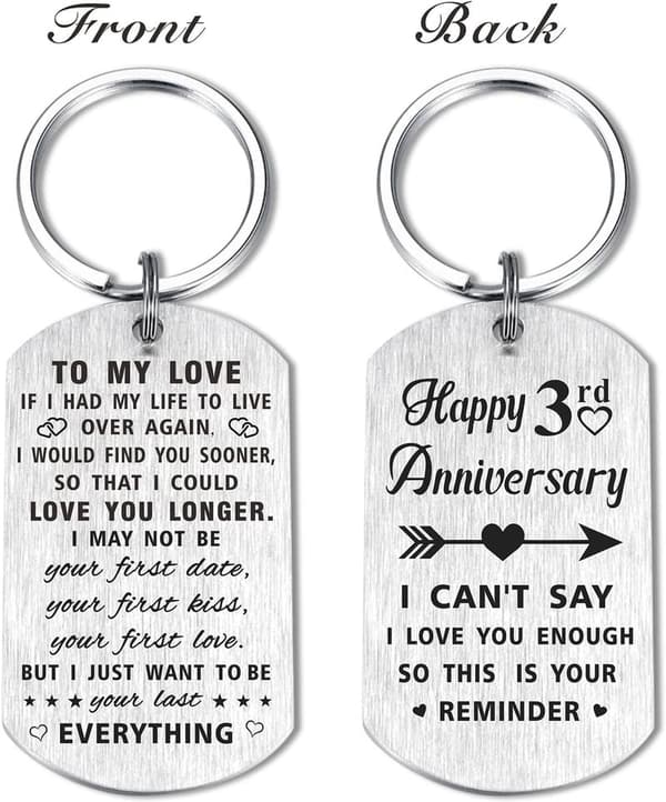 Happy Anniversary Keychain Gift for Couples