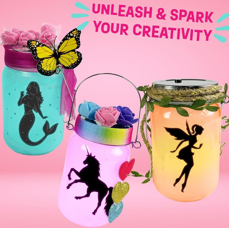 Unicorn & Mermaid Lantern Craft Kit for Girls Age 8-12