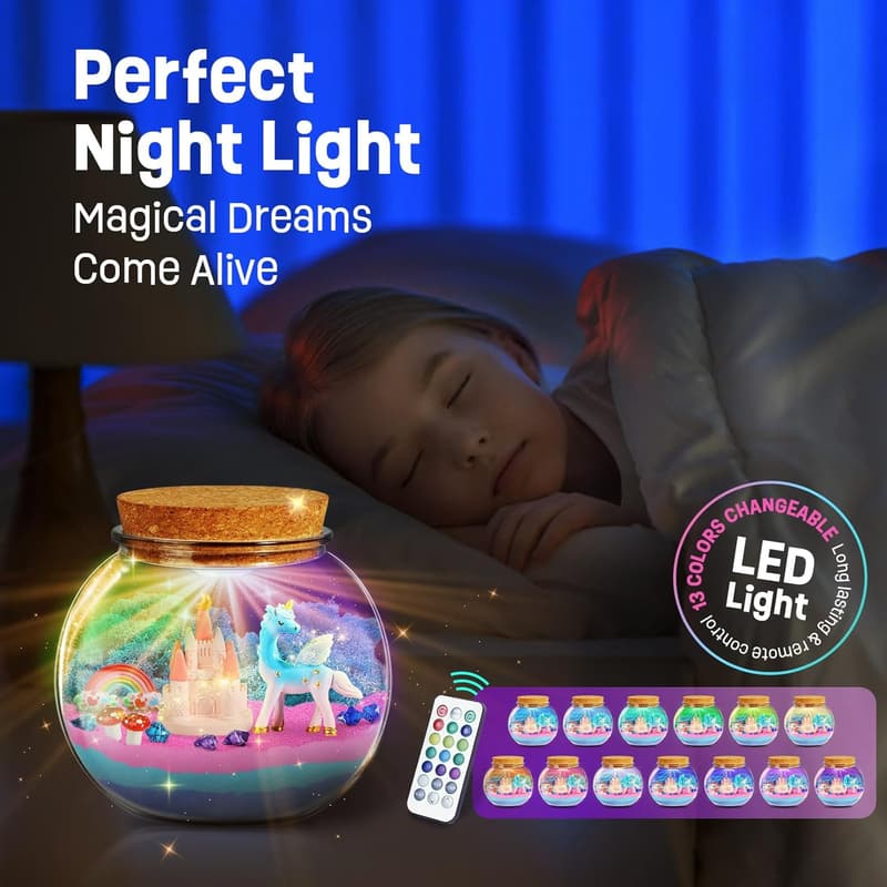 Unicorn Terrarium Kit - DIY Arts & Crafts Gift for Kids