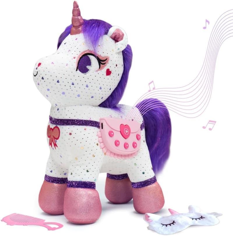 ZeeZee Soft Plush Unicorn Storyteller for Ages 3+