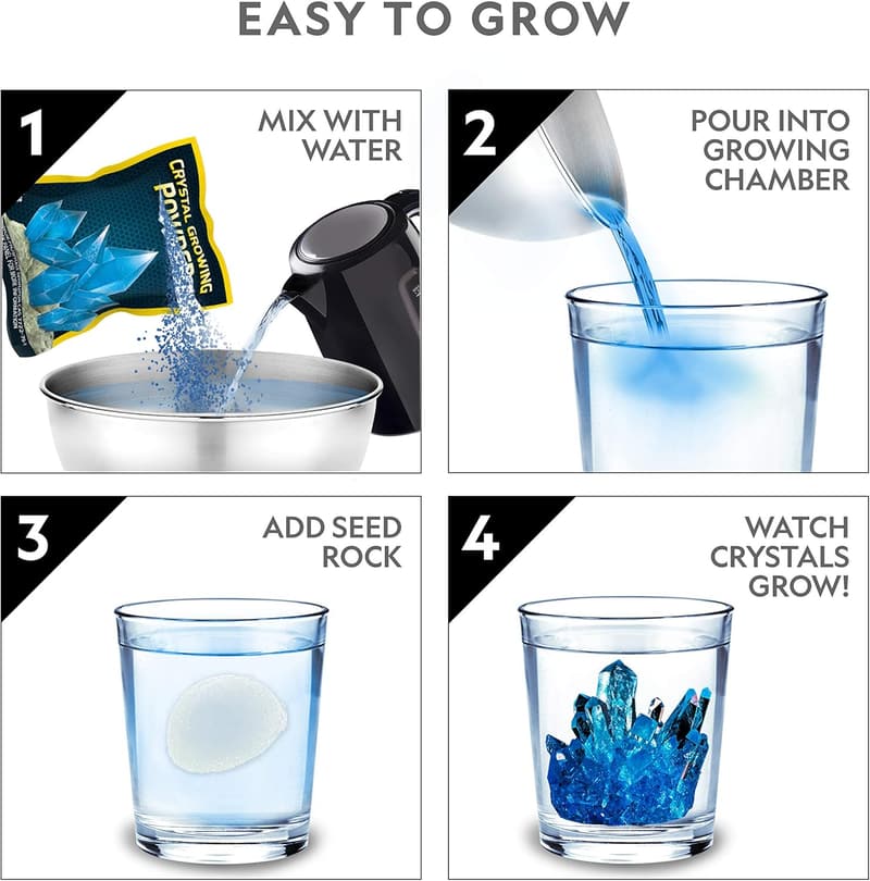 Mega Crystal Growing Kit for Kids - Science Experiment Gift