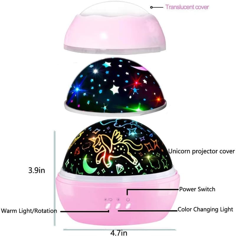 Unicorn Star Projector Toy for Girls Ages 2-10 - Christmas Gift