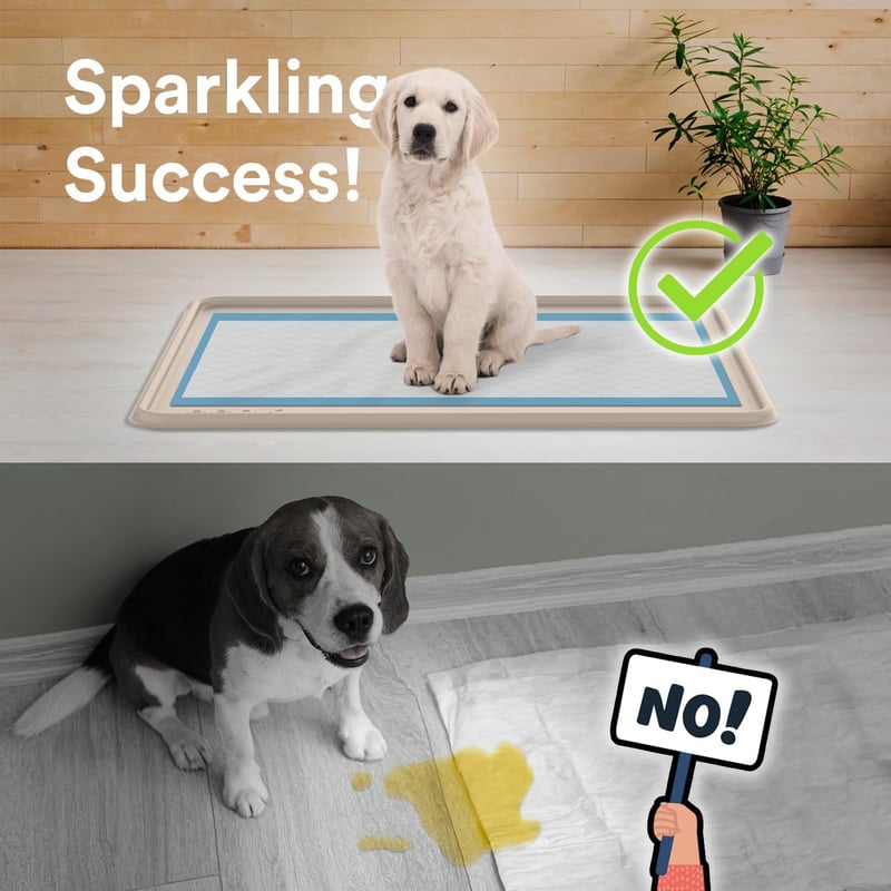 Dog Pee Pad Tray Holder - Extra Thick Non-Slip Mat for Indoor Use