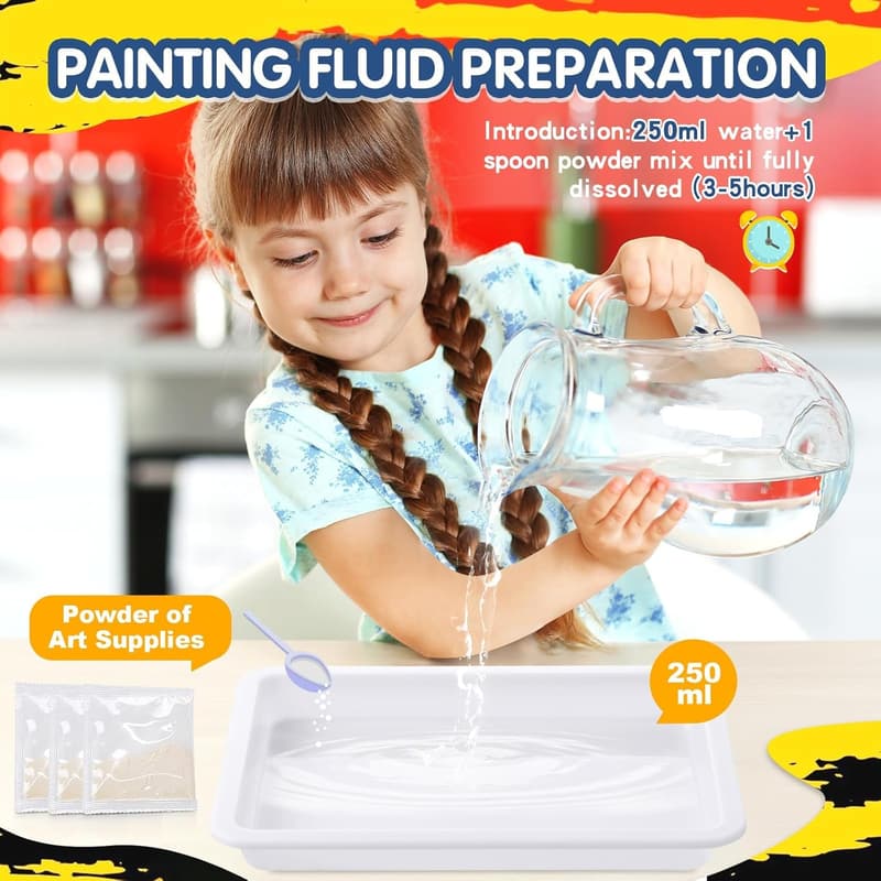 Kids' Water Marbling Paint Kit - Arts & Crafts Ages 6-12