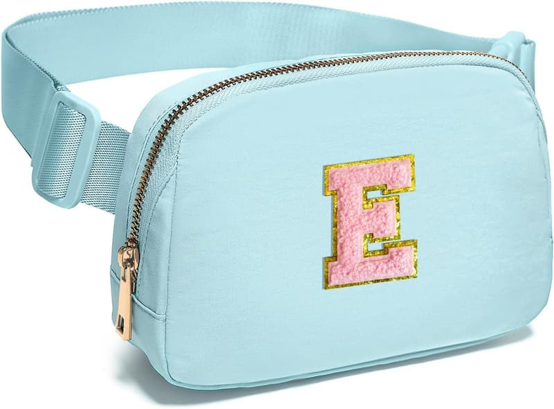 Birthday Belt Bag for Girls 7-11 - Initial Patch Crossbody