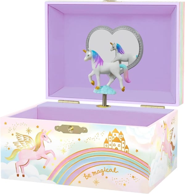 Unicorn Musical Jewelry Box for Girls Ages 4-6