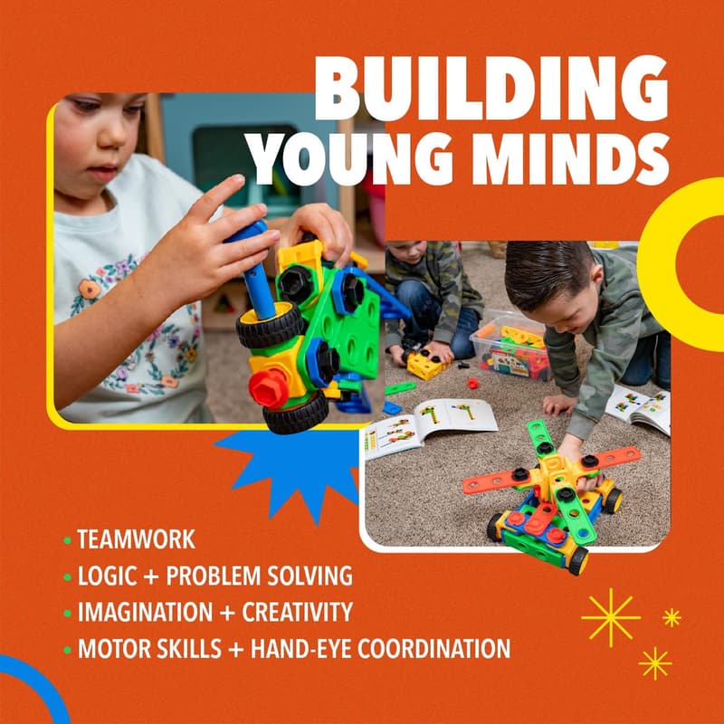 STEM Building Blocks Set for Kids (3-5+) | 101 PCS Educational Toy