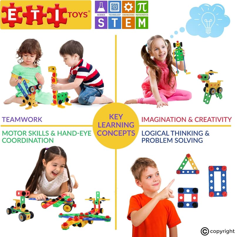 STEM Building Blocks Set for Kids (3-5+) | 101 PCS Educational Toy