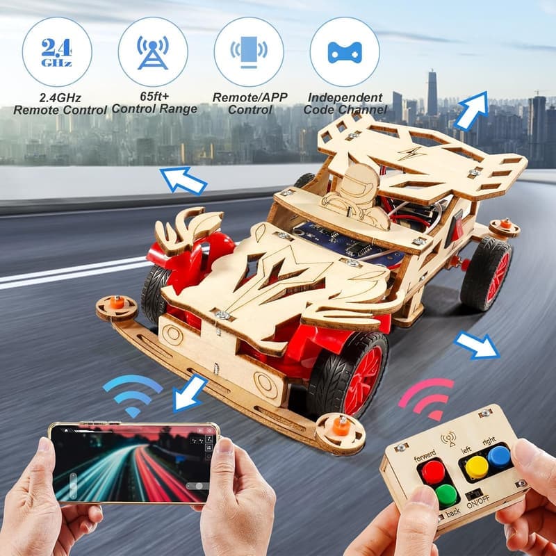 STEM Remote Control Car Building Kit for Ages 8-12