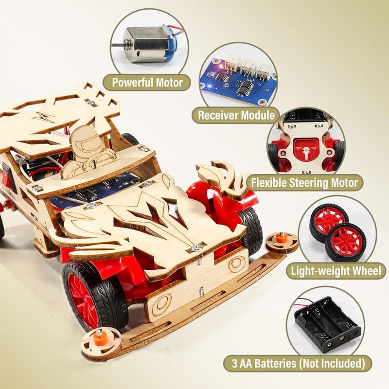 STEM Remote Control Car Building Kit for Ages 8-12