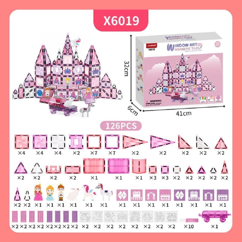 3D Magnetic Building Blocks - 126pcs STEM Toys for Kids 3-8