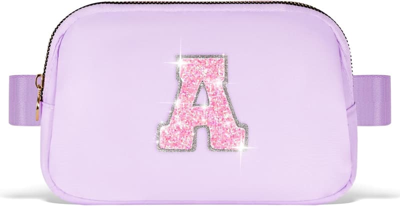 Lavender Initial Fanny Pack for Graduation Gifts for Girls