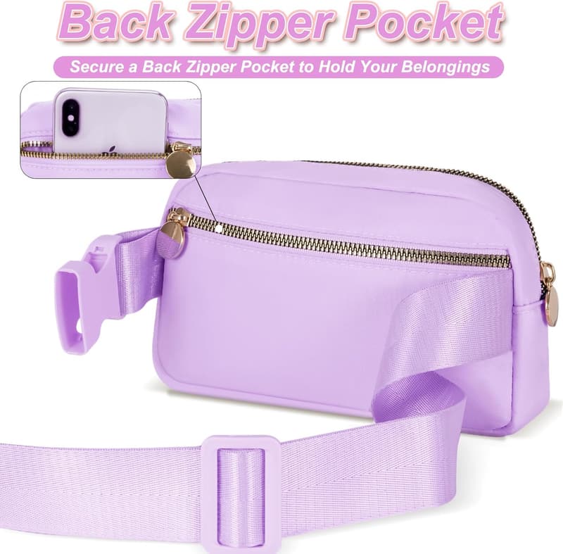 Lavender Initial Fanny Pack for Graduation Gifts for Girls