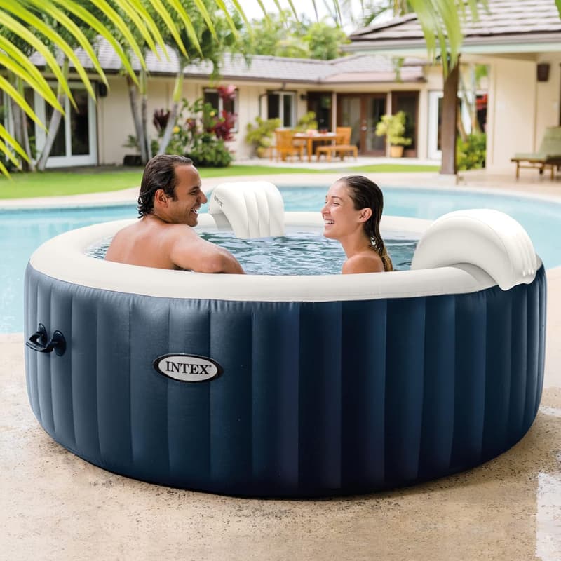 PureSpa Plus Bubble Massage Spa Set for 4 with LED Light