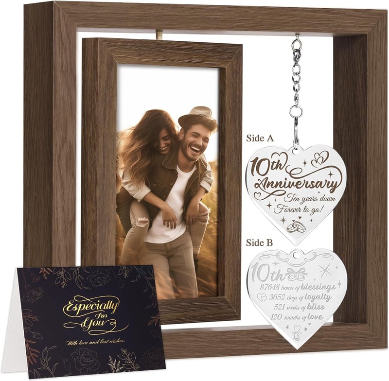 10th Anniversary Personalized Picture Frame Gift for Couples