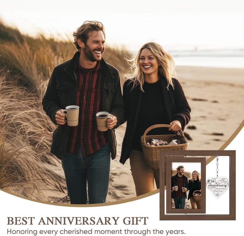 10th Anniversary Personalized Picture Frame Gift for Couples
