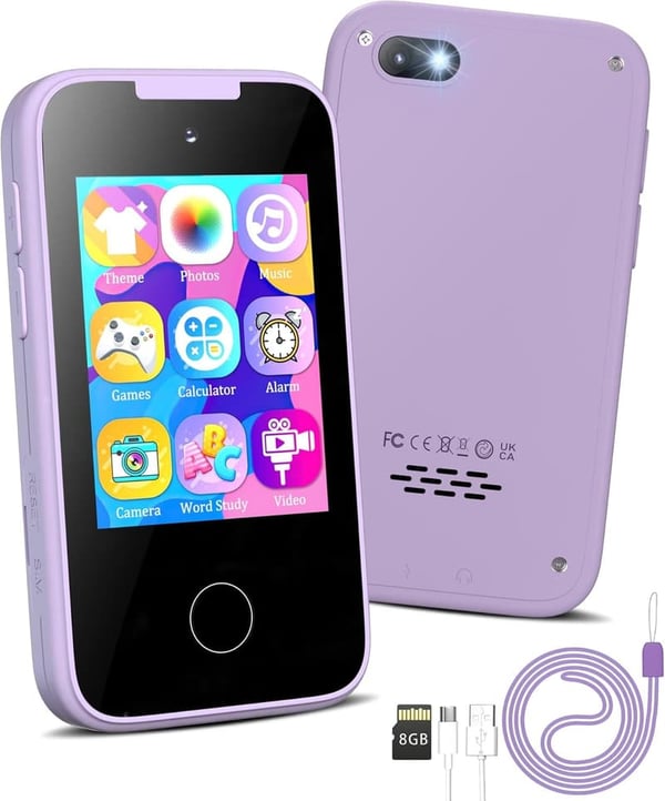 Kids Touchscreen Toy Phone with Apps - Gifts for Ages 3-9
