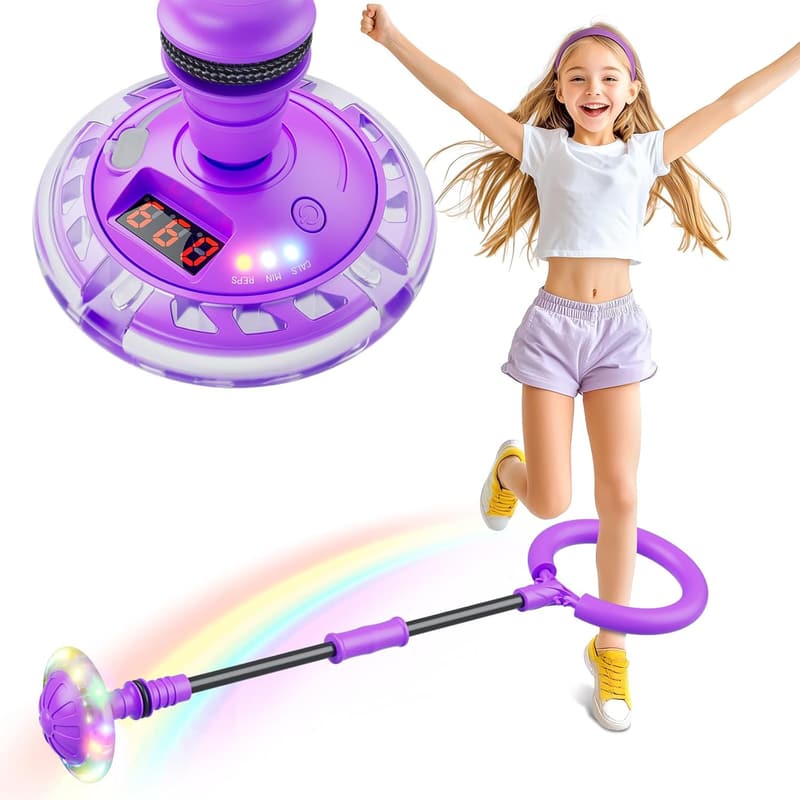 Colorful Ankle Skip Ball Toy with Timer & Counter for Girls
