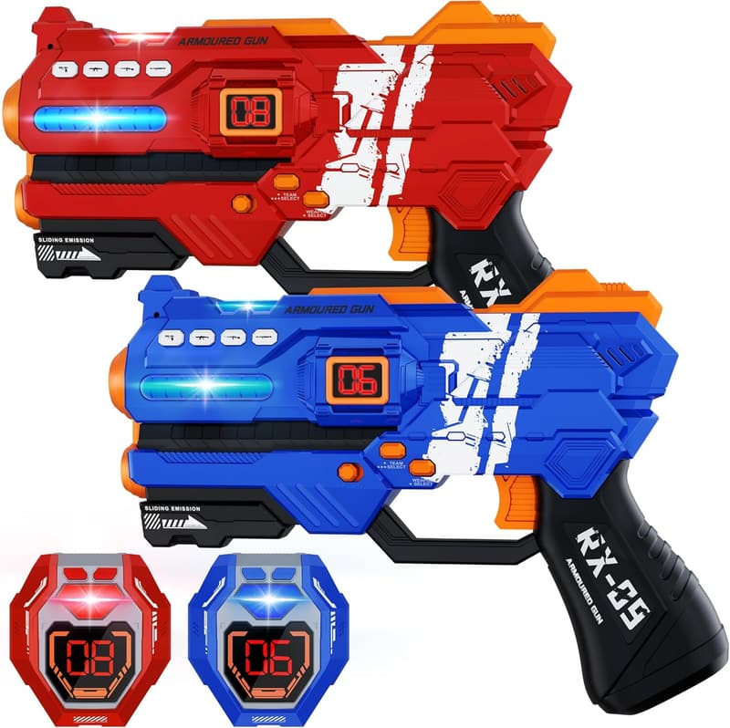 Laser Tag Set for Teens & Adults - 2 Guns with LED Vests