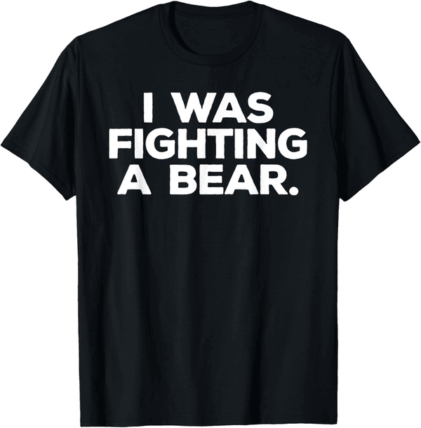 Bear Fighting Graphic T-Shirt