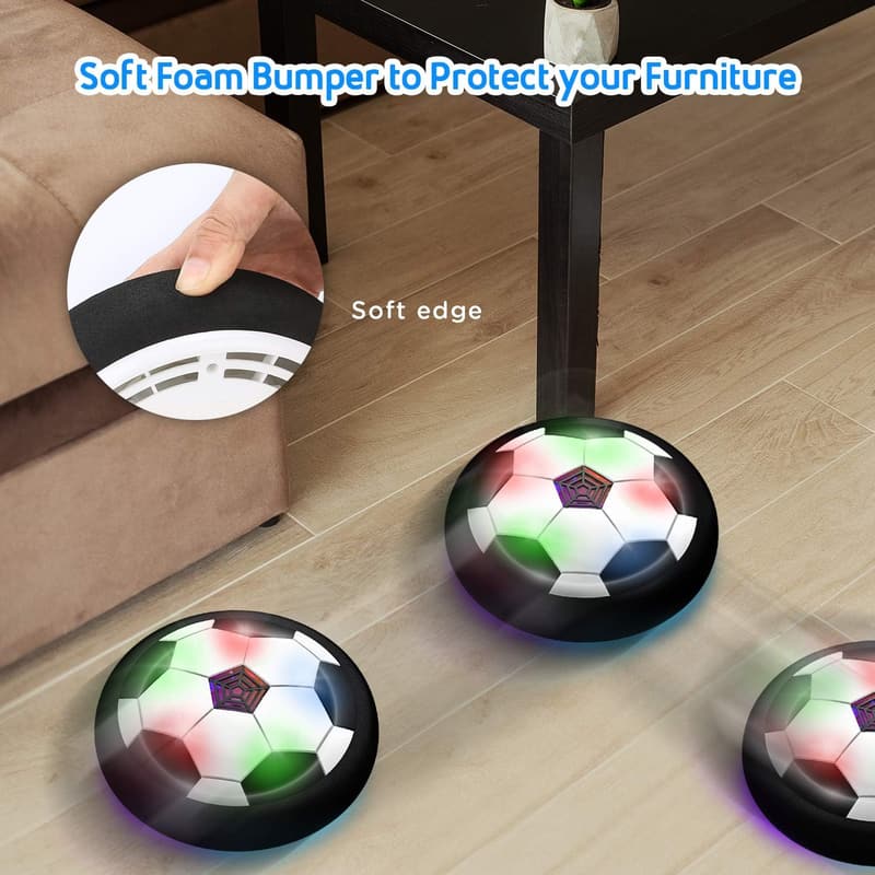 LED Hover Soccer Ball - Indoor/Outdoor Game for Kids Ages 3-12