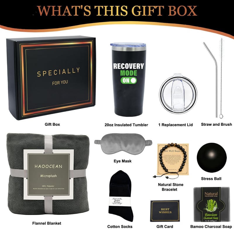 Get Well Soon Gift Basket for Men After Surgery